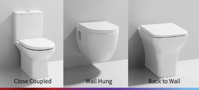 wall hung vs close coupled vs back to wall toilet