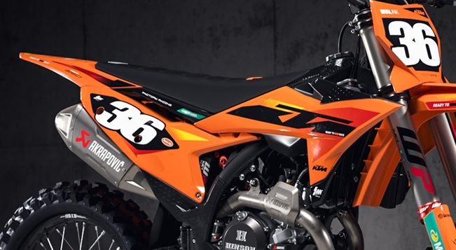 dirt bike ktm plastic closeup